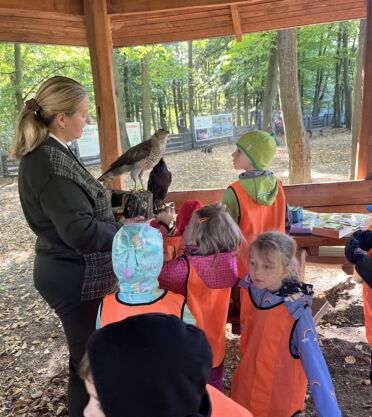 Beseda o myslivosti v oboře Holedná s dětmi z MŠ